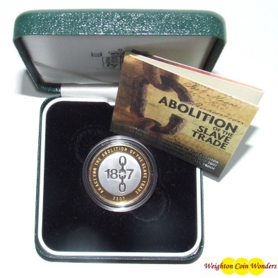 2007 Silver Proof £2 - Abolition of Slavery